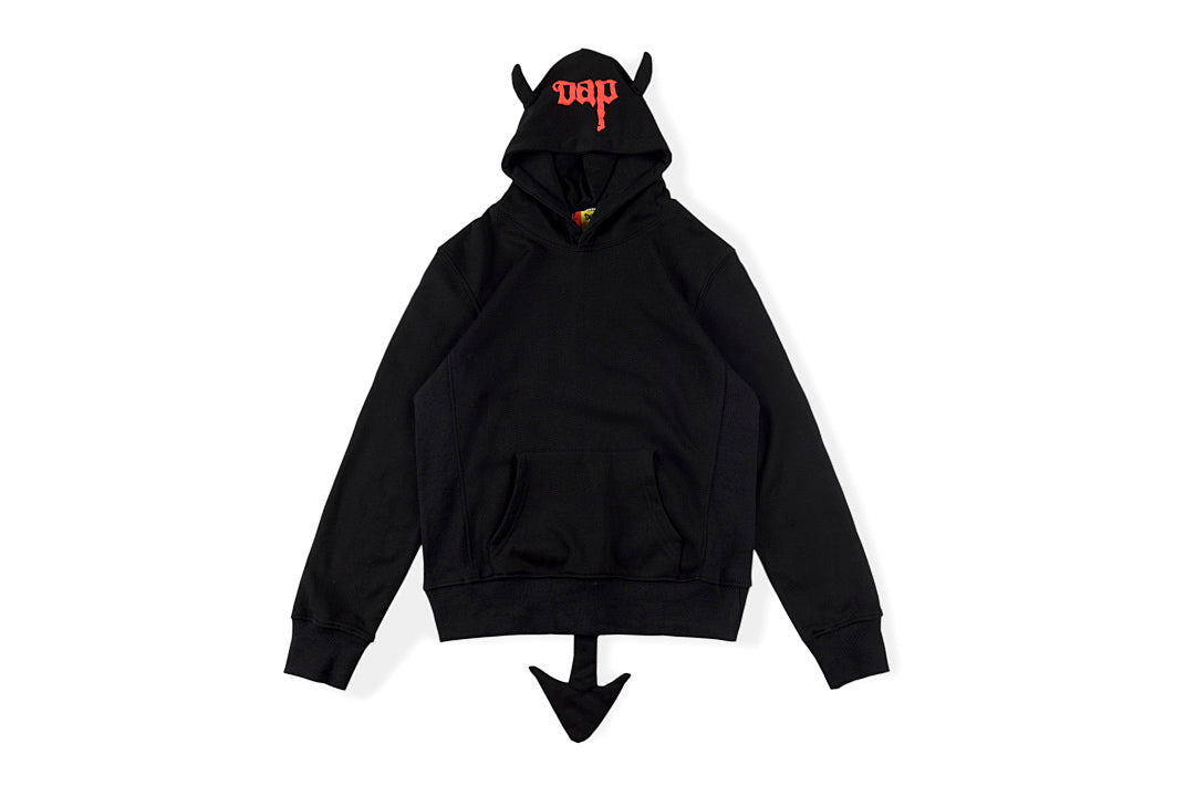 Trippie Redd Demons At Play Devil Horn & Tail Patchwork Hoodie - Black - product image 1