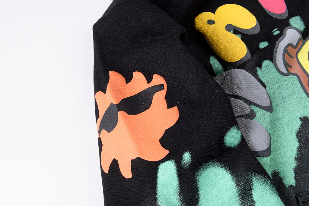 Travis Scott Cactus Jack x Readymade Tie-Dye Bear Hoodie - Black / Yellow / Cream Light Blue - product image 5