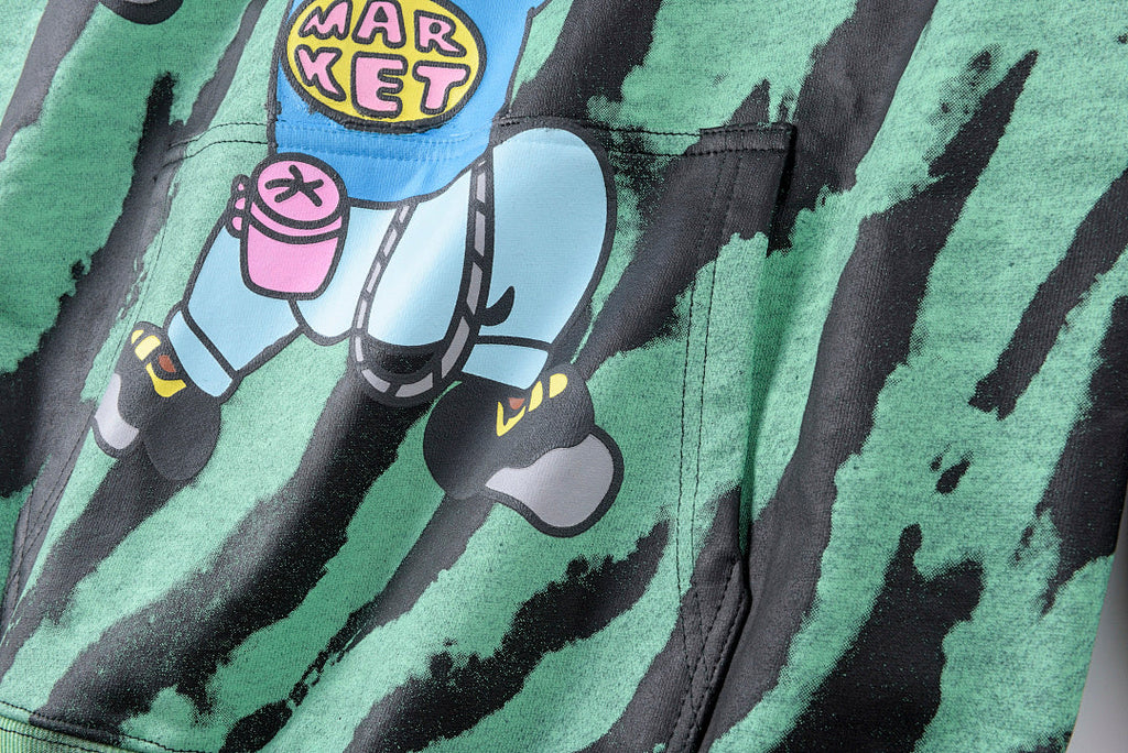 Travis Scott Cactus Jack x Readymade Tie-Dye Bear Hoodie - Black / Yellow / Cream Light Blue - product image 10