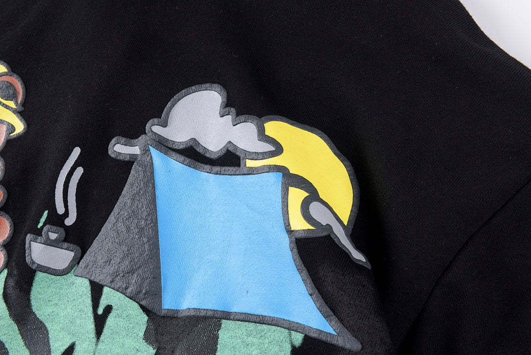 Travis Scott Cactus Jack x Readymade Tie-Dye Bear Hoodie - Black / Yellow / Cream Light Blue - product image 15