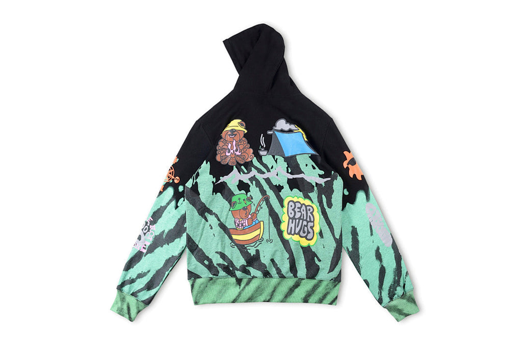 Travis Scott Cactus Jack x Readymade Tie-Dye Bear Hoodie - Black / Yellow / Cream Light Blue - product image 20