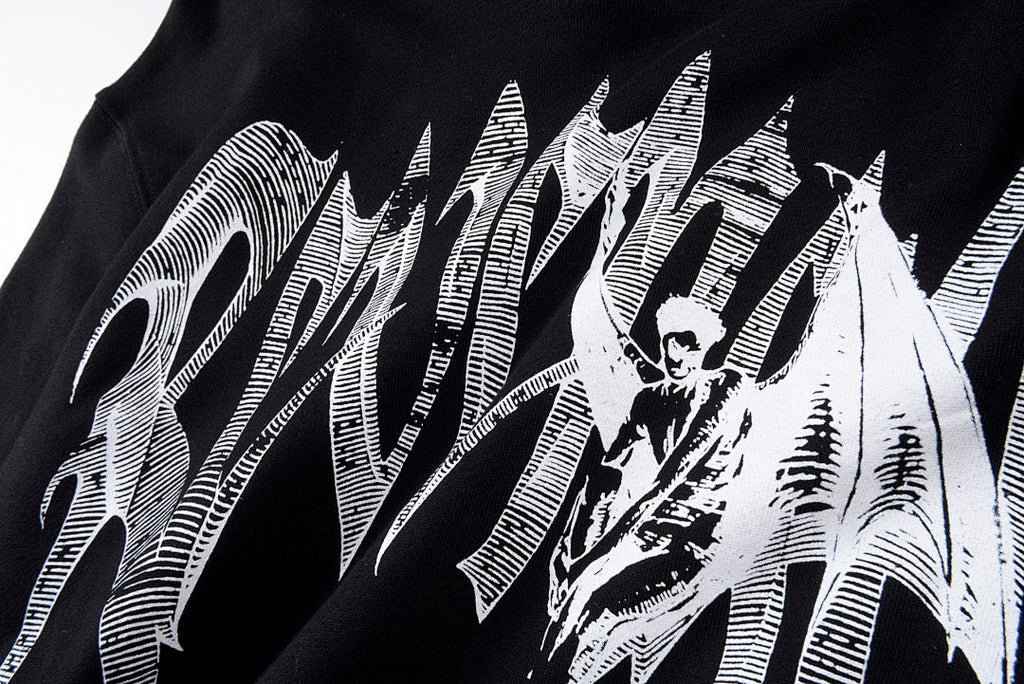 Revenge Spine Devil & Angel Hoodie - Black / Light Gray - product image 7