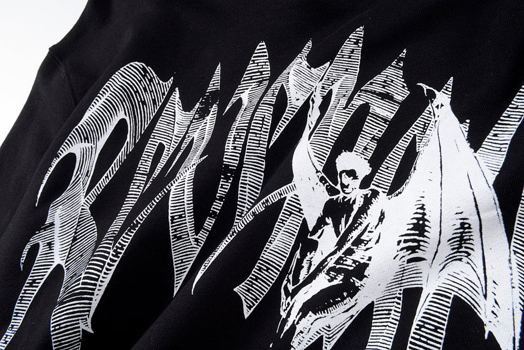 Revenge Spine Devil & Angel Hoodie - Black / Light Gray - product image 7