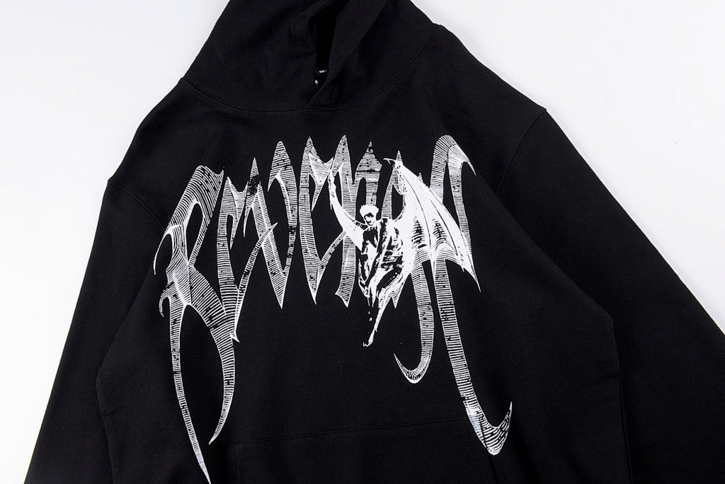 Revenge Spine Devil & Angel Hoodie - Black / Light Gray - product image 8