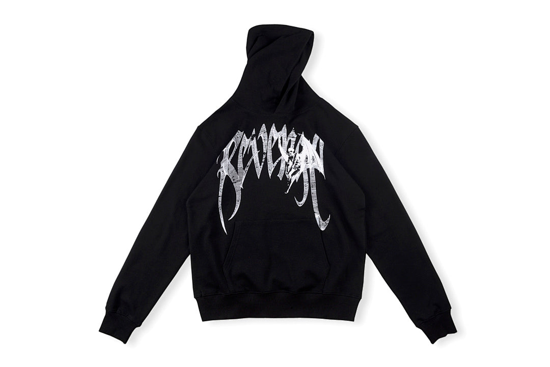 Revenge Spine Devil & Angel Hoodie - Black / Light Gray - product image 11