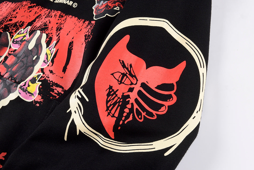 Fire Flame Graphic Hoodie - Black - product image 6