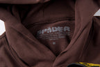 Sp5der 555555 Portrait Spider Web Hoodie - Burgundy - product image 4
