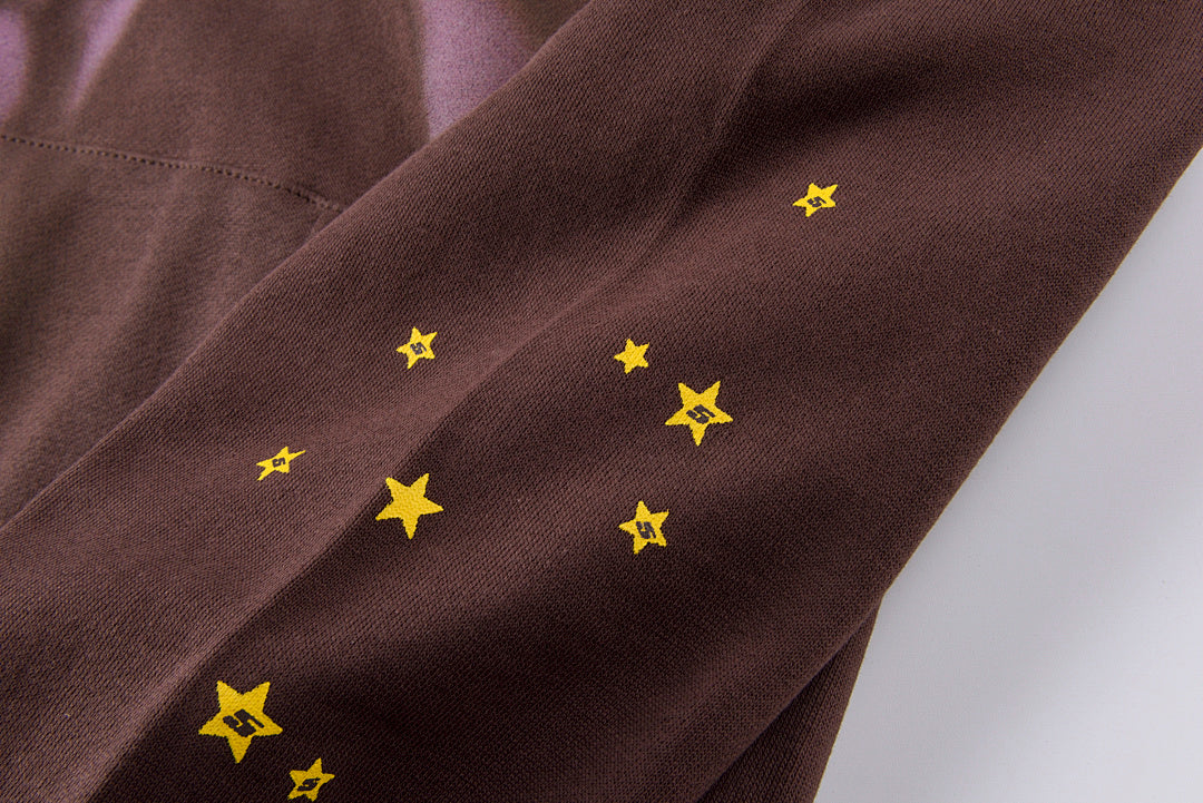 Sp5der 555555 Portrait Spider Web Hoodie - Burgundy - product image 5