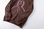 Sp5der 555555 Portrait Spider Web Hoodie - Burgundy - product image 6