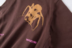 Sp5der 555555 Portrait Spider Web Hoodie - Burgundy - product image 9