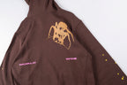 Sp5der 555555 Portrait Spider Web Hoodie - Burgundy - product image 10
