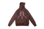 Sp5der 555555 Portrait Spider Web Hoodie - Burgundy - product image 1