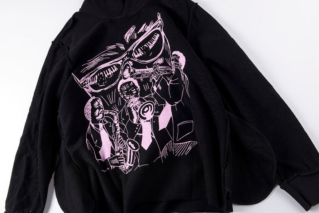 Barriers Worldwide Dizzy Gillespie Paint Double-Sided Portrait Hoodie - Black - product image 4