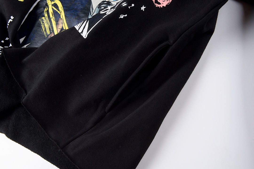Barriers Worldwide Dizzy Gillespie Paint Double-Sided Portrait Hoodie - Black - product image 6