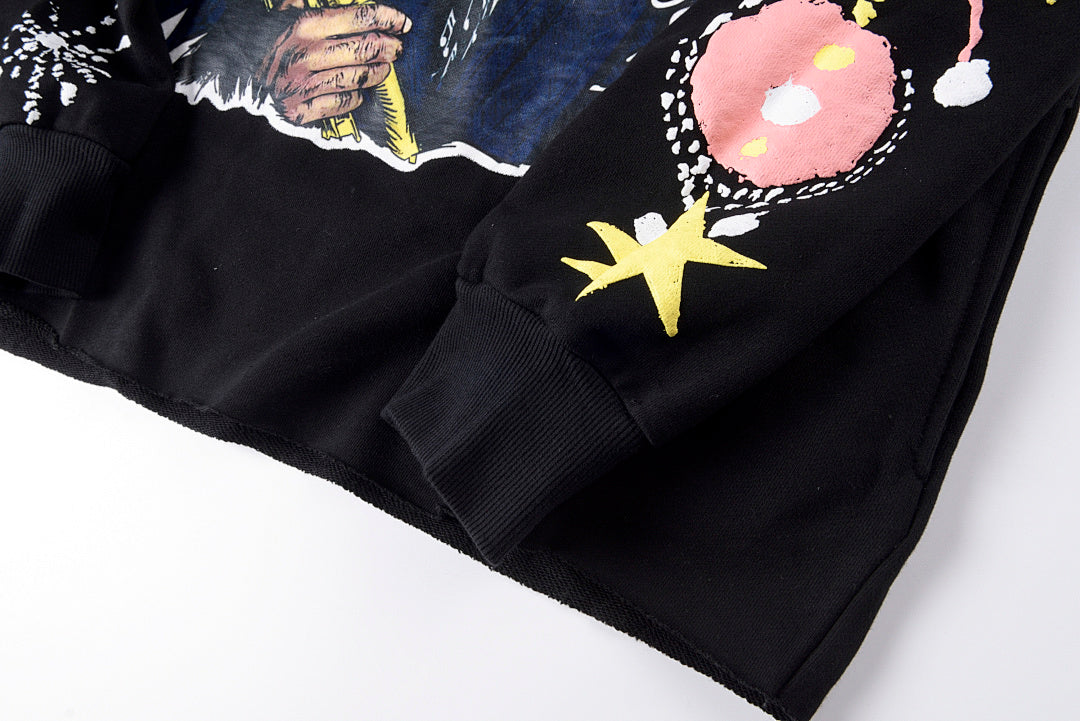 Barriers Worldwide Dizzy Gillespie Paint Double-Sided Portrait Hoodie - Black - product image 7