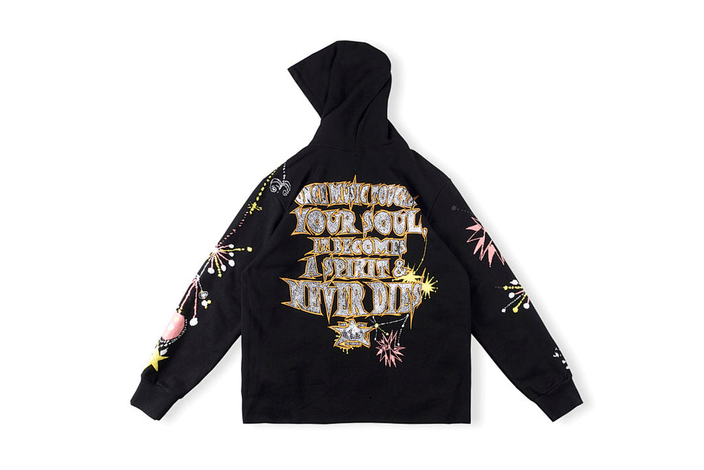Barriers Worldwide Dizzy Gillespie Paint Double-Sided Portrait Hoodie - Black - product image 2