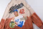 Barriers Worldwide NY Jackie Robinson Tie-Dye Baseball Portrait Hoodie - Yellow Red - product image 9