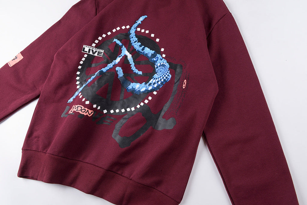 Travis Scott Utopia London Tour Hoodie - Burgundy - product image 10