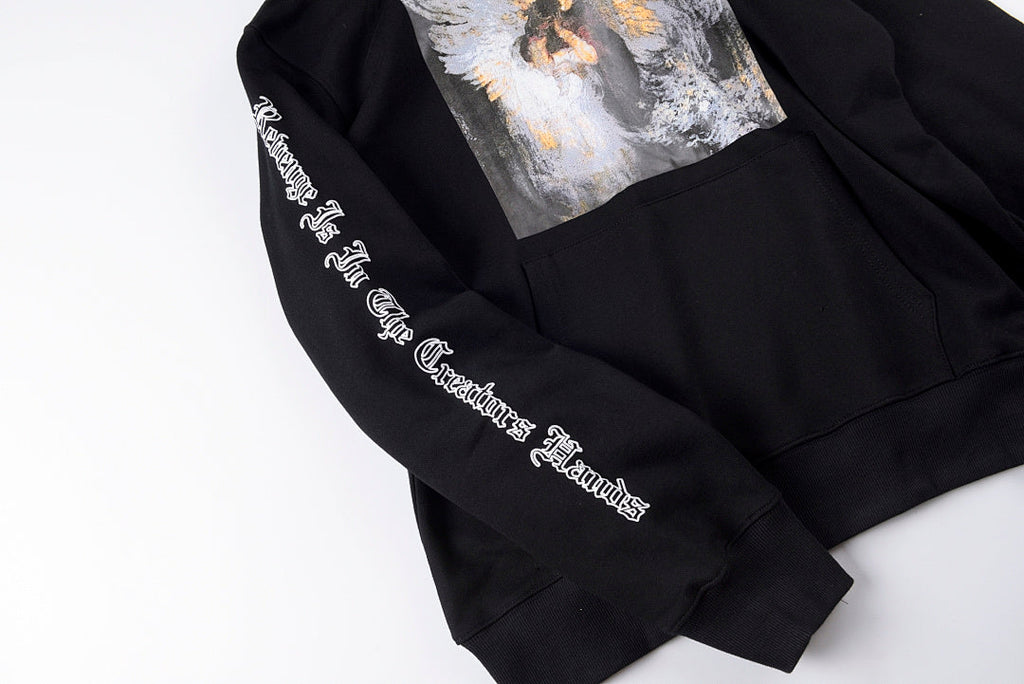 Revenge Angel Kiss Oil Painting Hoodie - Black - product image 5