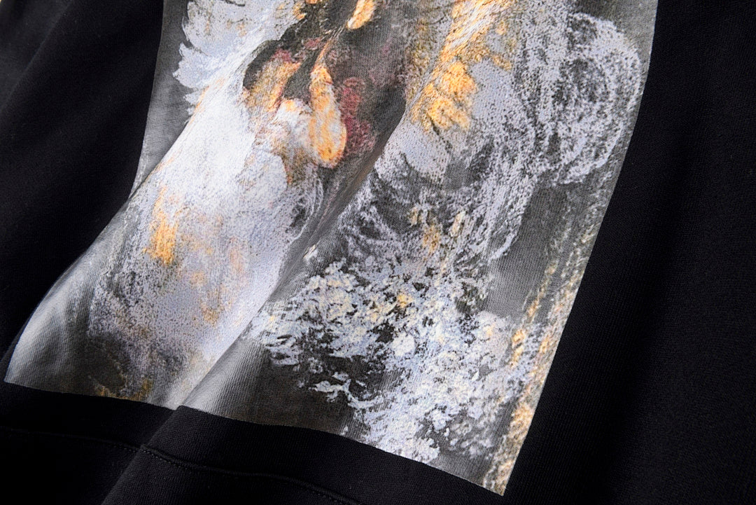 Revenge Angel Kiss Oil Painting Hoodie - Black - product image 8