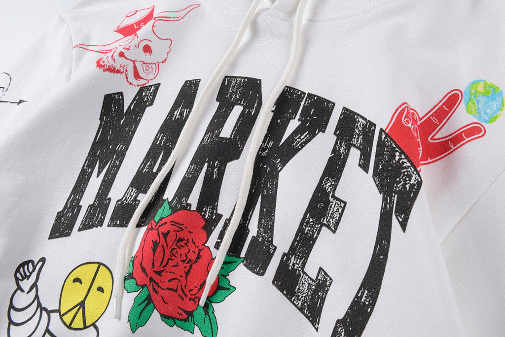 Smileyr Market Mosaic Hoodie - Light Gray - product image 7