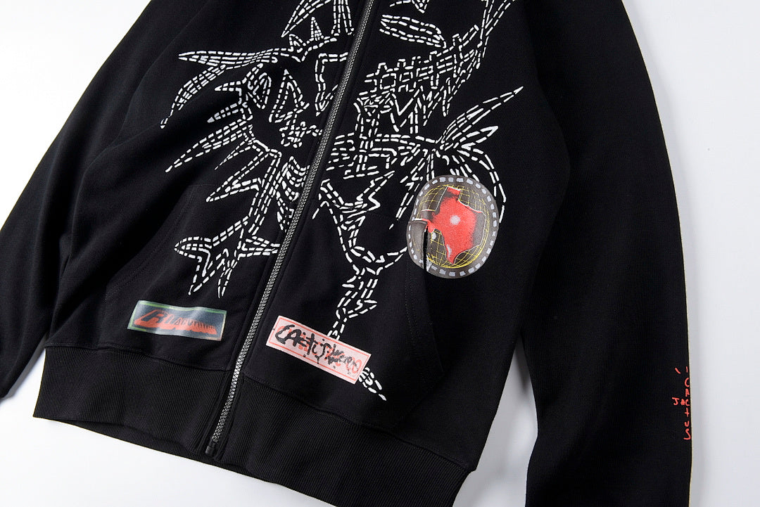 Travis Scott Skateboard Graphic Hoodie - Black - product image 7