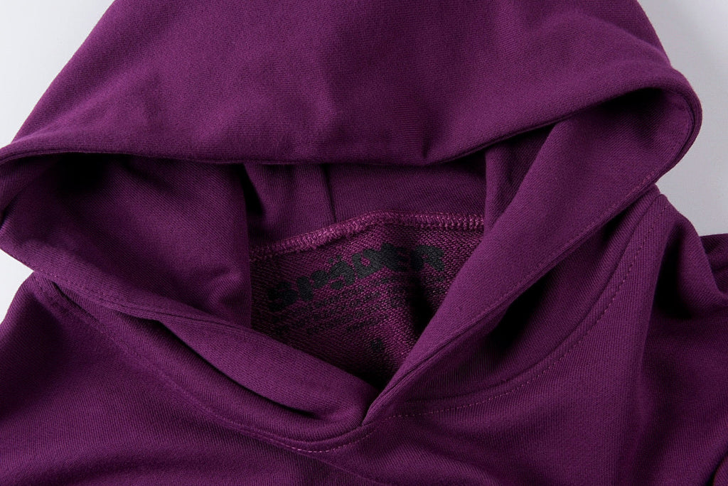 Sp5der 555555 Swarovski Crystal Hoodie - Burgundy - product image 5