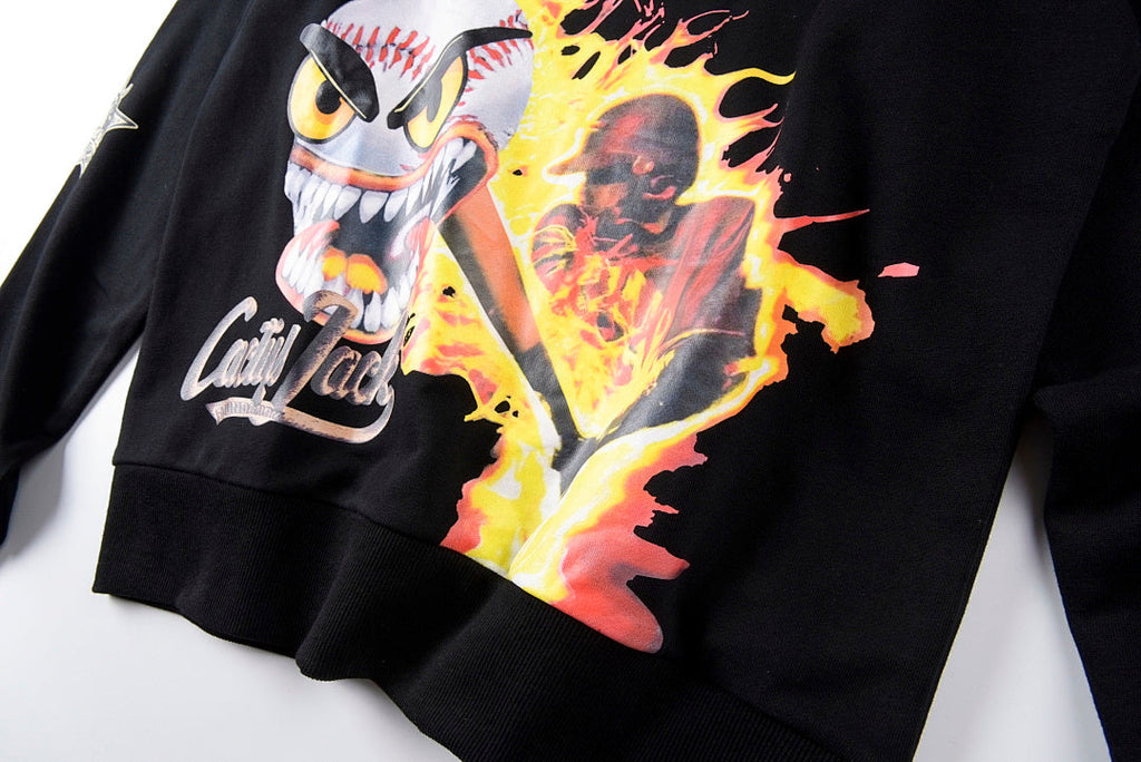 Travis Scott Cactus Jack Softball Classic Baseball Hoodie - Black - product image 8