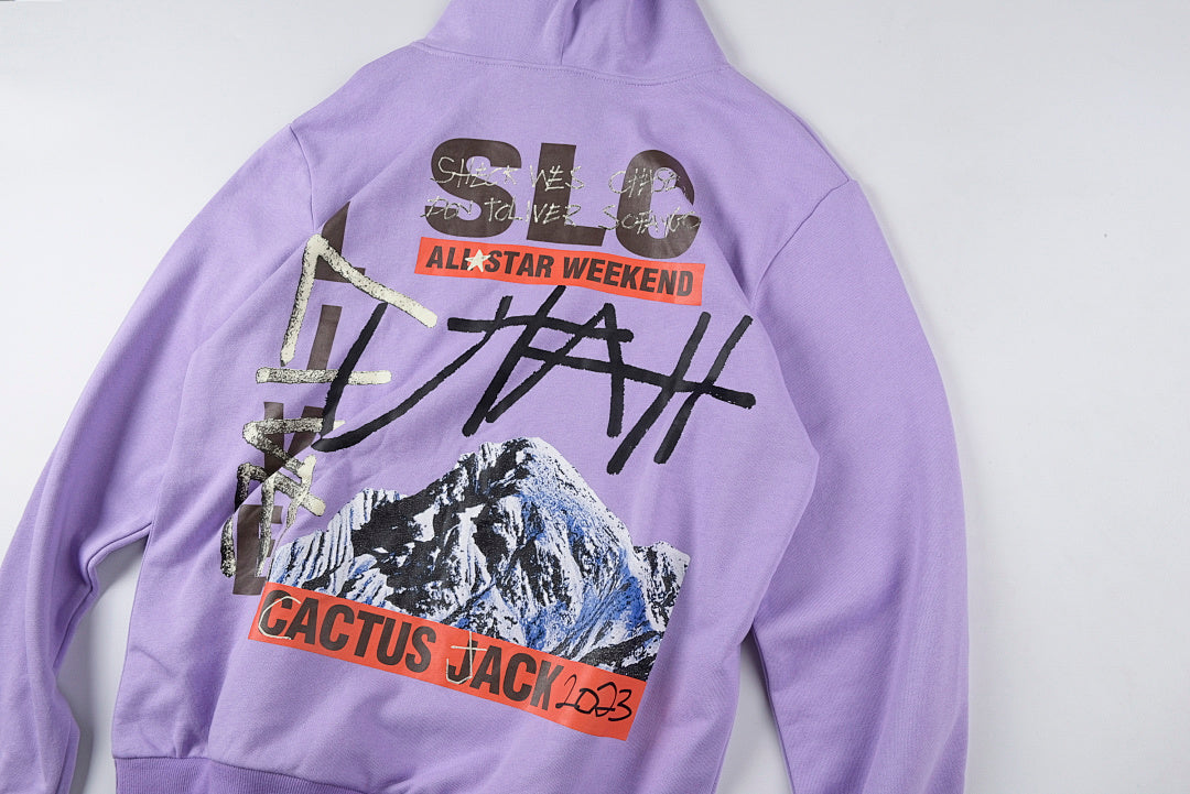 Travis Scott Cactus Jack Utah Hoodie - Light Blue Purple - product image 12