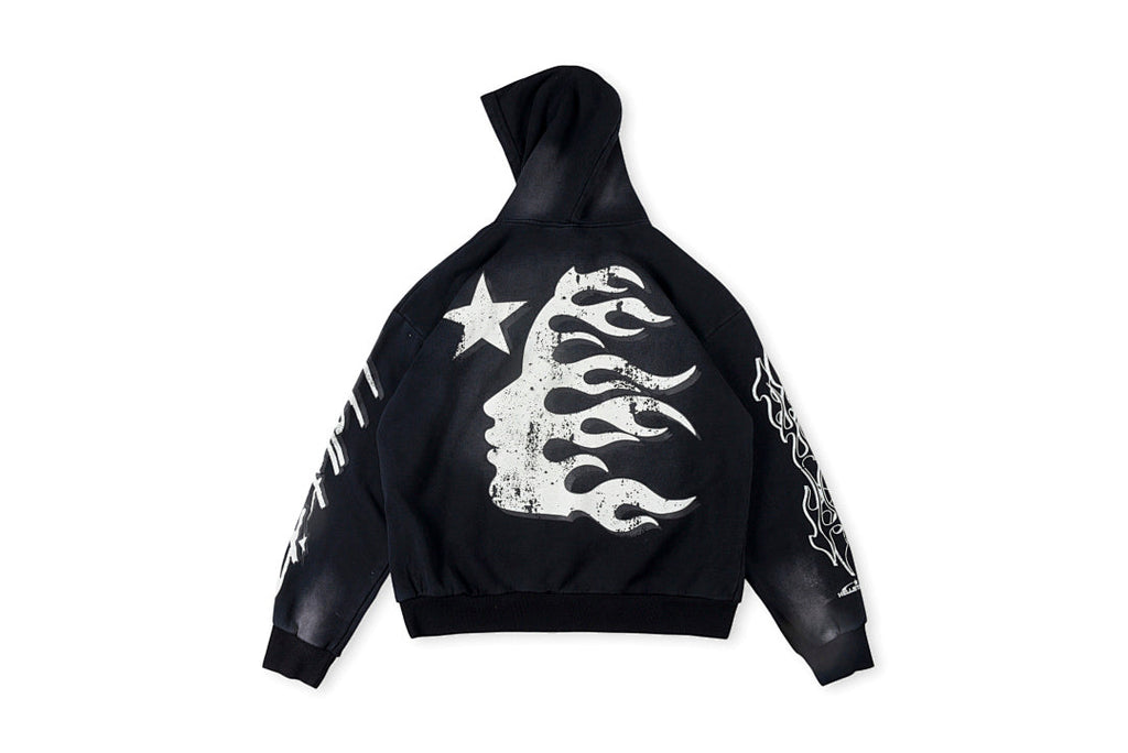 Hellstar Studios Flame Red Vintage Mud Print Hoodie - product image 3