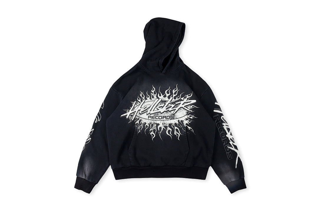 Hellstar Studios Flame Red Vintage Mud Print Hoodie - product image 4