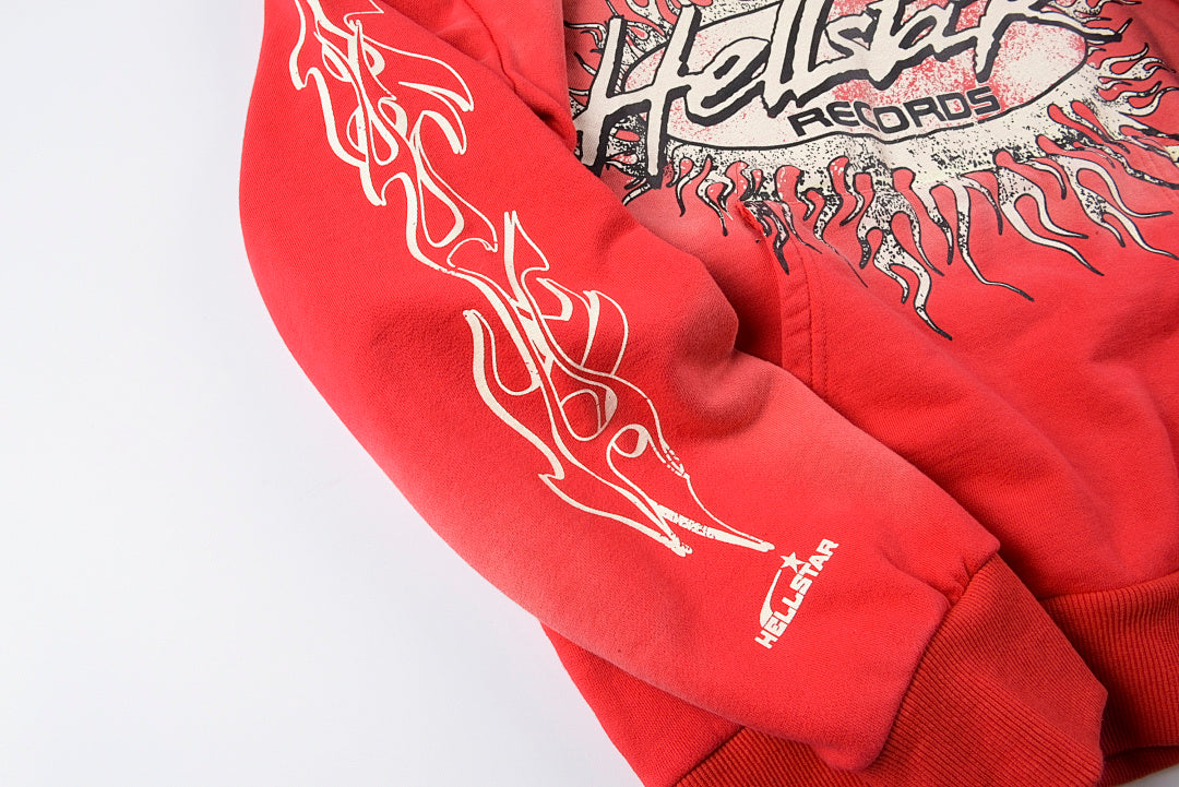 Hellstar Studios Flame Red Vintage Mud Print Hoodie - product image 8