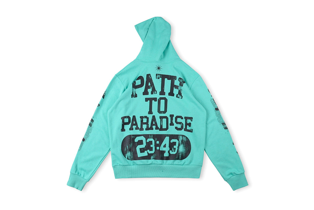 Hellstar Studios Angel Print Hoodie - Green Teal - product image 2