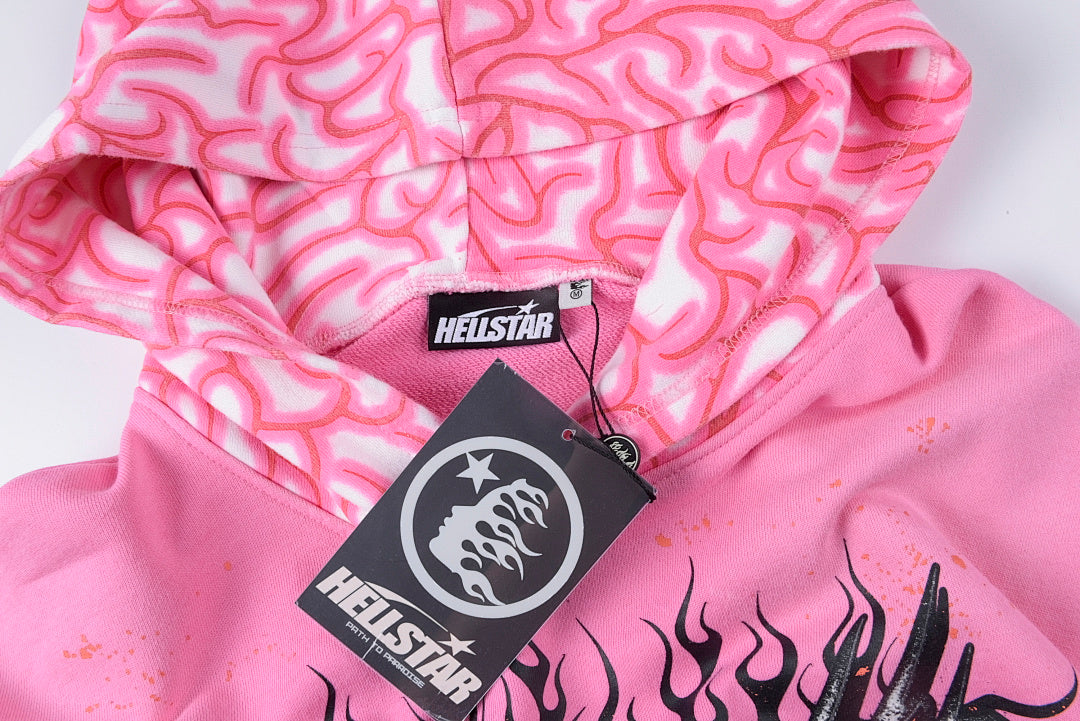 Hellstar Studios Brainwashed Brain Print Hoodie - Pink - product image 5