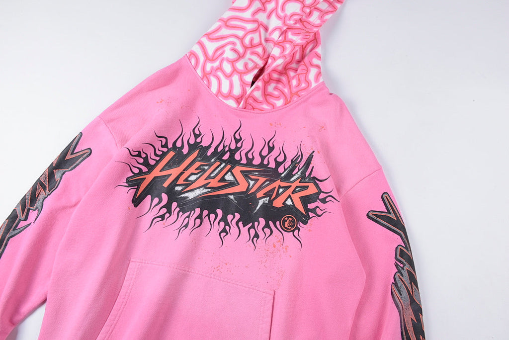 Hellstar Studios Brainwashed Brain Print Hoodie - Pink - product image 10