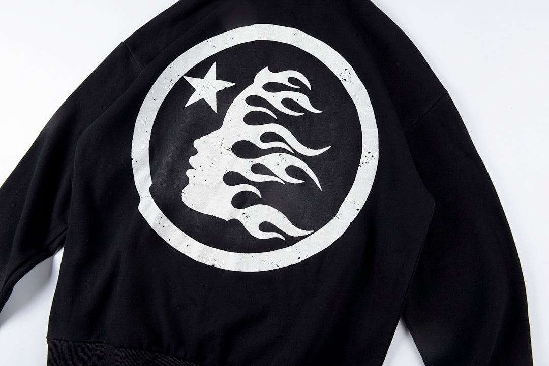 Hellstar Studios Vintage Distressed Puff Print Hoodie - Black - product image 9