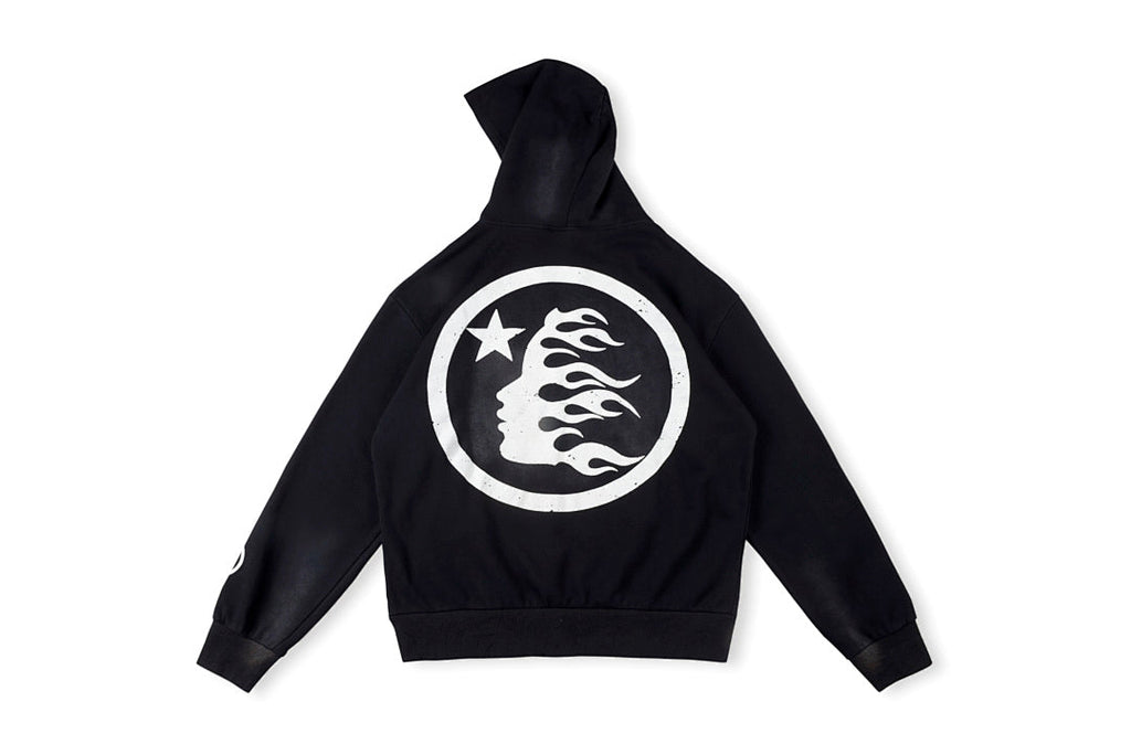 Hellstar Studios Vintage Distressed Puff Print Hoodie - Black - product image 2