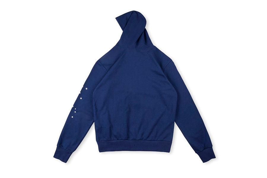 Sp5der 555555 Phobia NY Hoodie - Light Gray / Navy