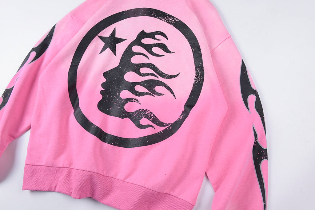 Hellstar Studios Vintage Washed Zip-Up Hoodie - Pink - product image 13