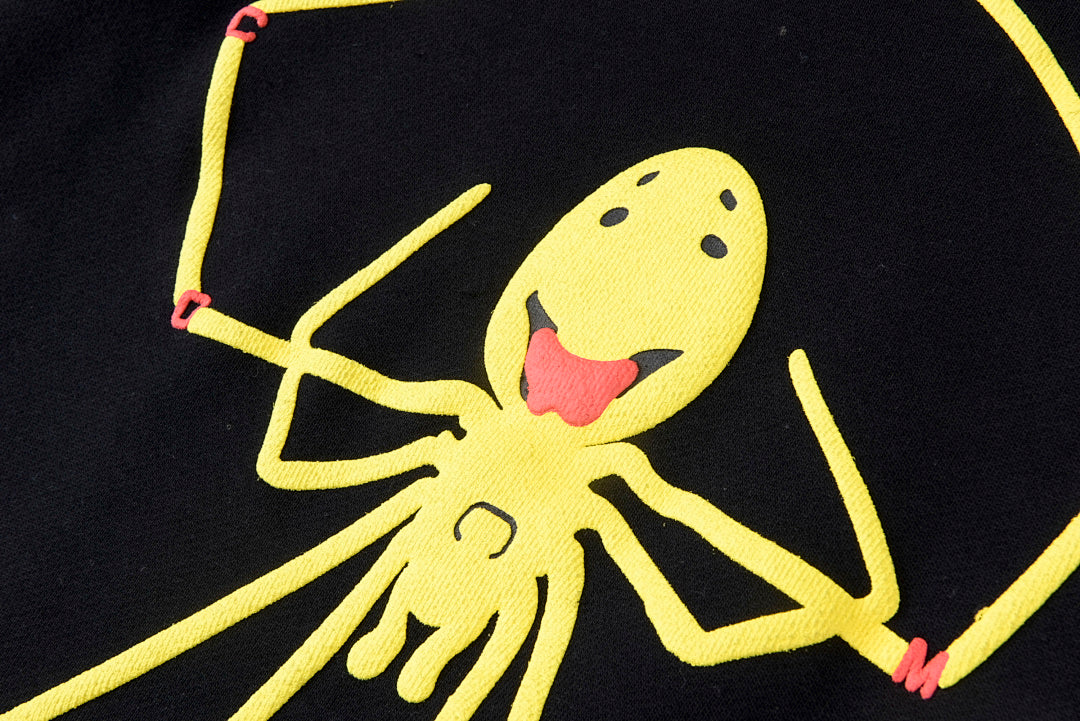 CPFM Ink Splash Smiley Spider Cotton Hoodie - Black - product image 7