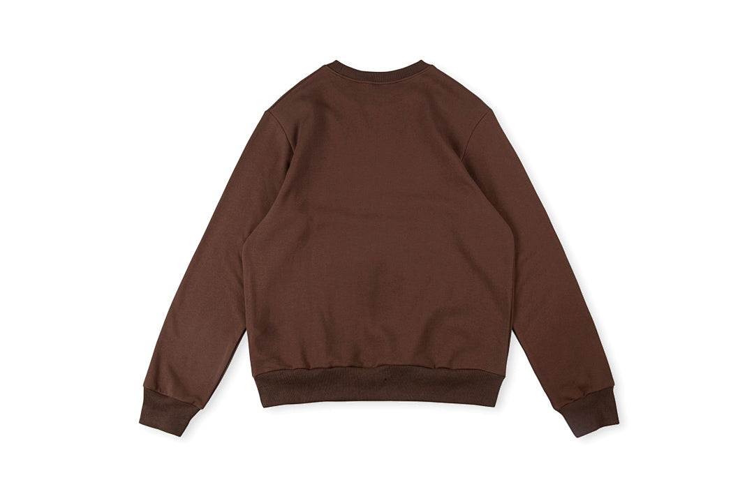 CPFM LA Exhibition Sunflower Smiley Puff Print Crewneck Sweatshirt - Burgundy Brown - product image 2