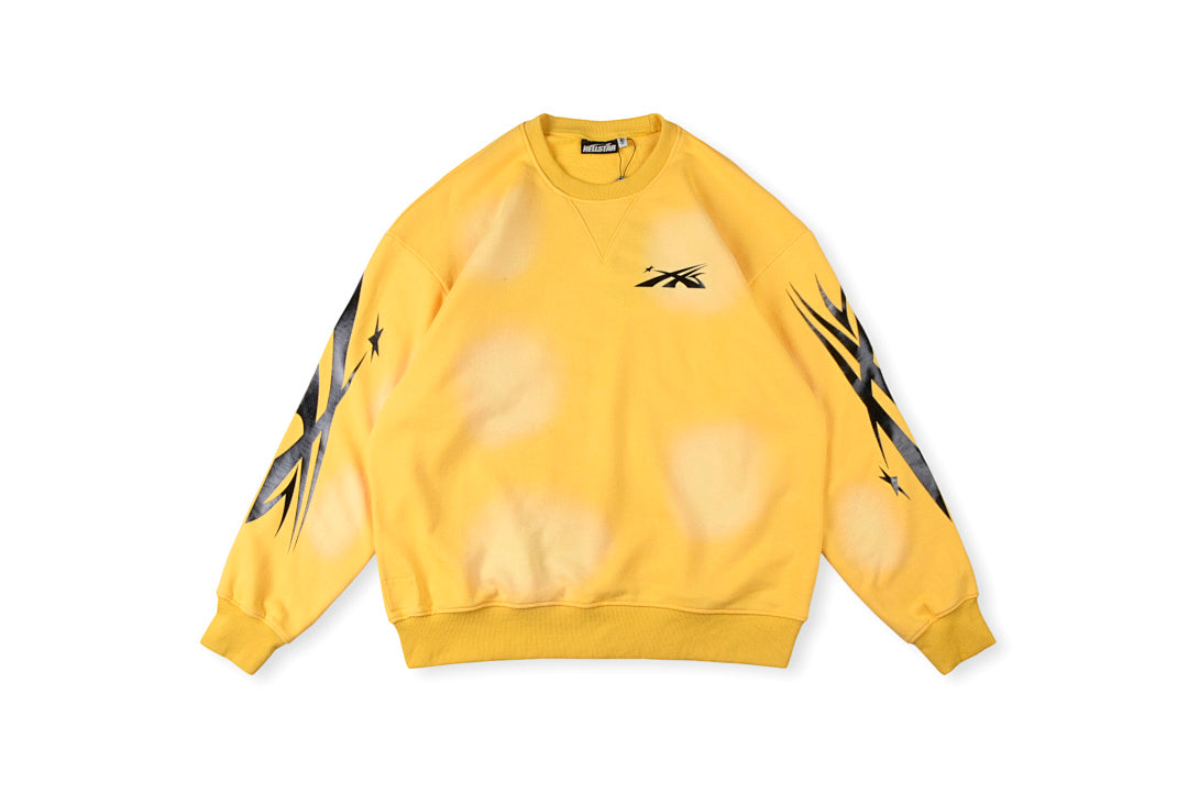Hellstar Studios Sports Logo Crewneck Sweatshirt - Light Gray - product image 6
