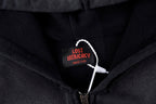 Lost Intricacy Lavender Skull Big Logo Crystal Washed Zip-Up Hoodie - Black - product image 8