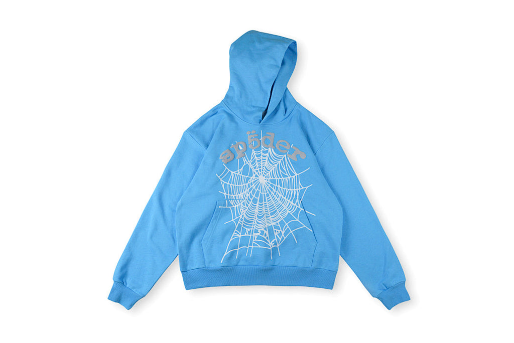 Sp5der 555555 Og Web Hoodie - Light Blue - product image 4