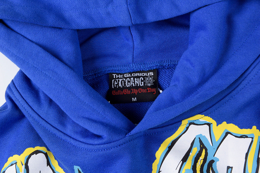 Glo Gang Boyz Worldwide Lightning Eye Cartoon Hoodie - Light Blue - product image 4