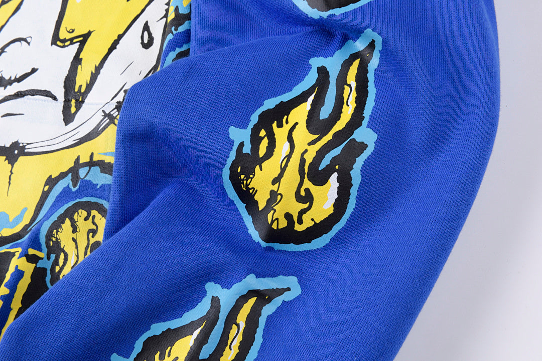 Glo Gang Boyz Worldwide Lightning Eye Cartoon Hoodie - Light Blue - product image 6