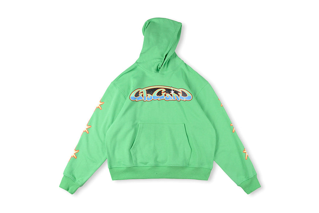 Glo Gang Boyz Worldwide Drink Cartoon Hoodie - Light Blue / Green - product image 1
