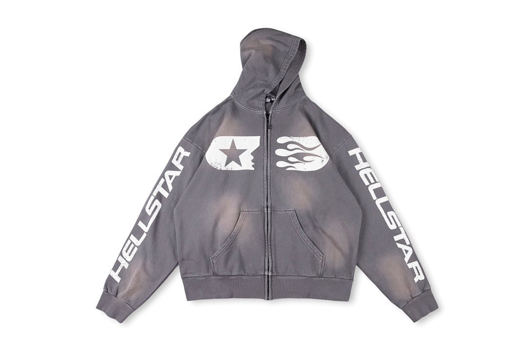 Hellstar Studios Washed Full Zip Hoodie - Black - product image 6