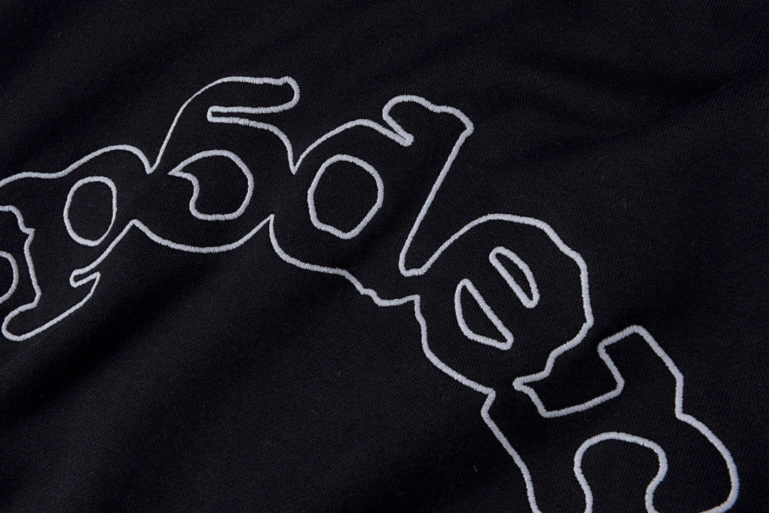 Sp5der Embroidered Logo Print American Hoodie - Black - product image 5