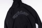 Sp5der Embroidered Logo Print American Hoodie - Black - product image 7